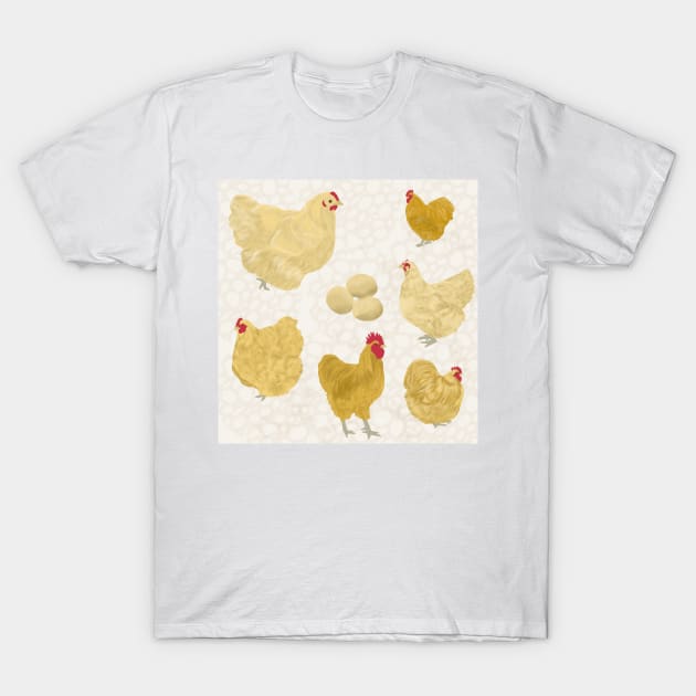 Buff Orpington Chicken White T-Shirt by TrapperWeasel